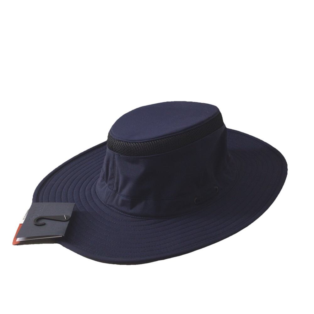 Tilley Airflo Broad Brim Sun Hat Navy Size 8 XXL New Vented Outdoor Hat